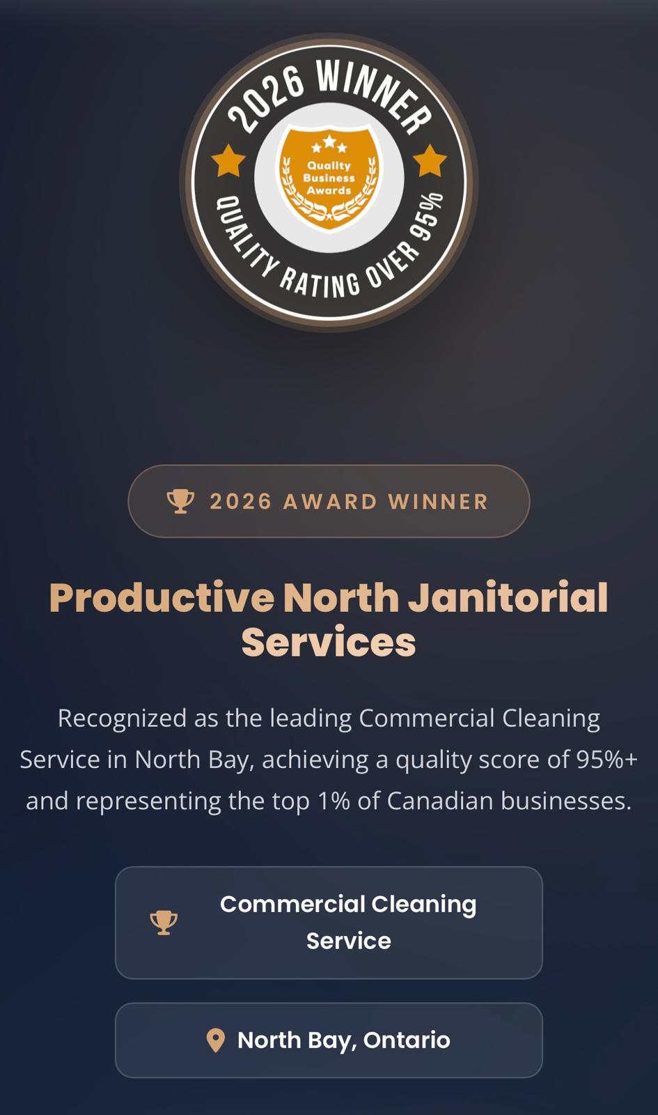 2026 Quality Business Award